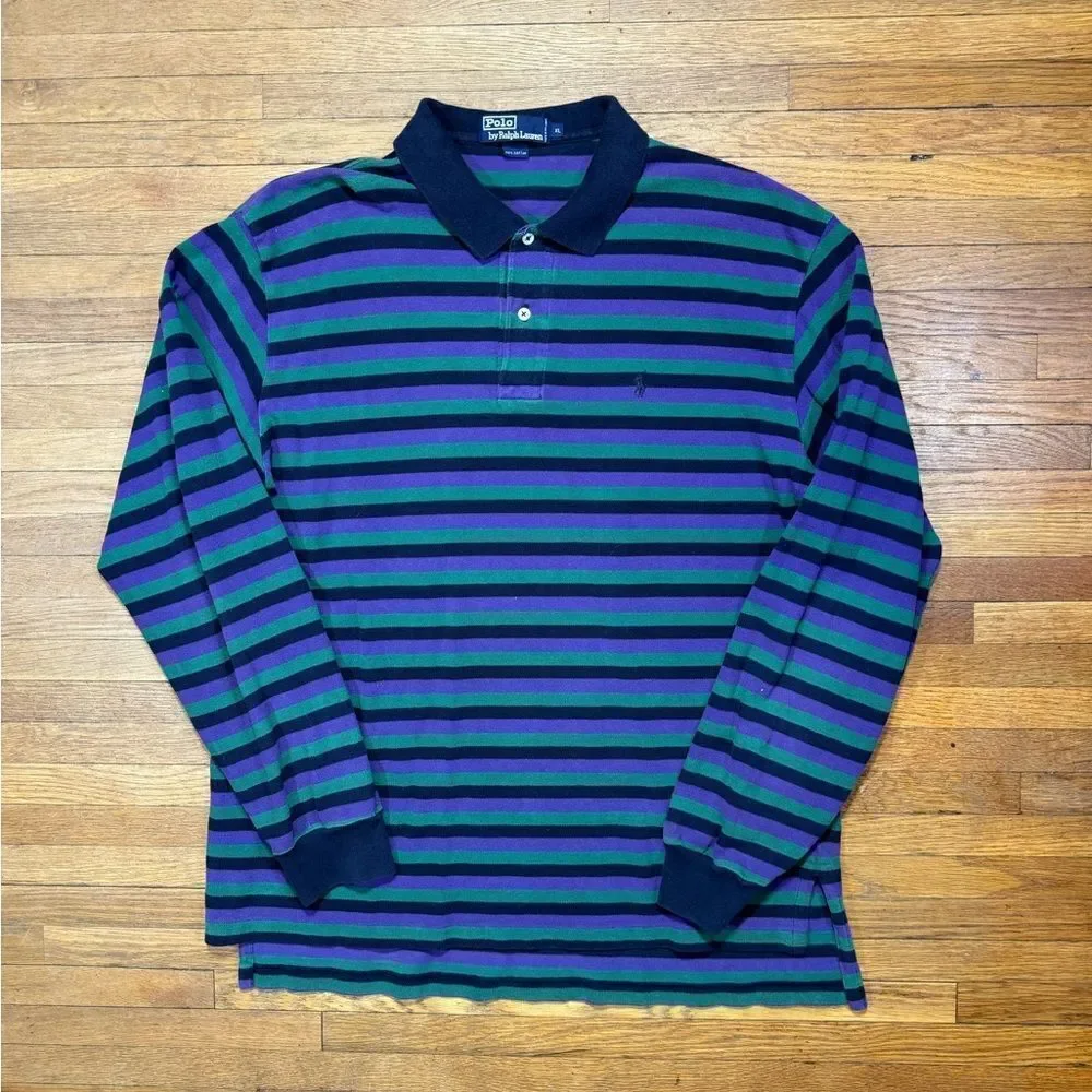 Vintage Polo Ralph Lauren Striped Rugby